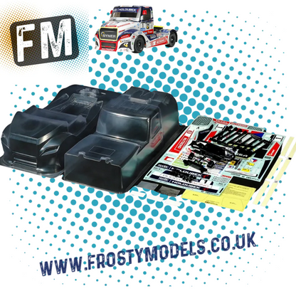 TAMIYA - 51613 BUGGYRA FAT FOX - 1/14 FULL BODY SET - (w/H PARTS, STICKERS & FIXINGS - FOR TT01E EURO TRUCKS)