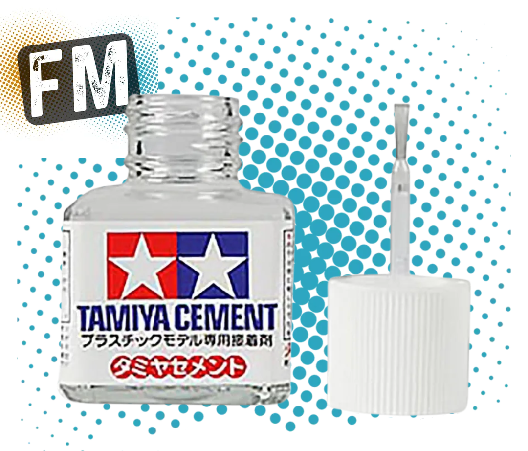 TAMIYA - 87003 LIQUID CEMENT - MODEL KIT GLUE - 40ML WITH BRUSH CAP