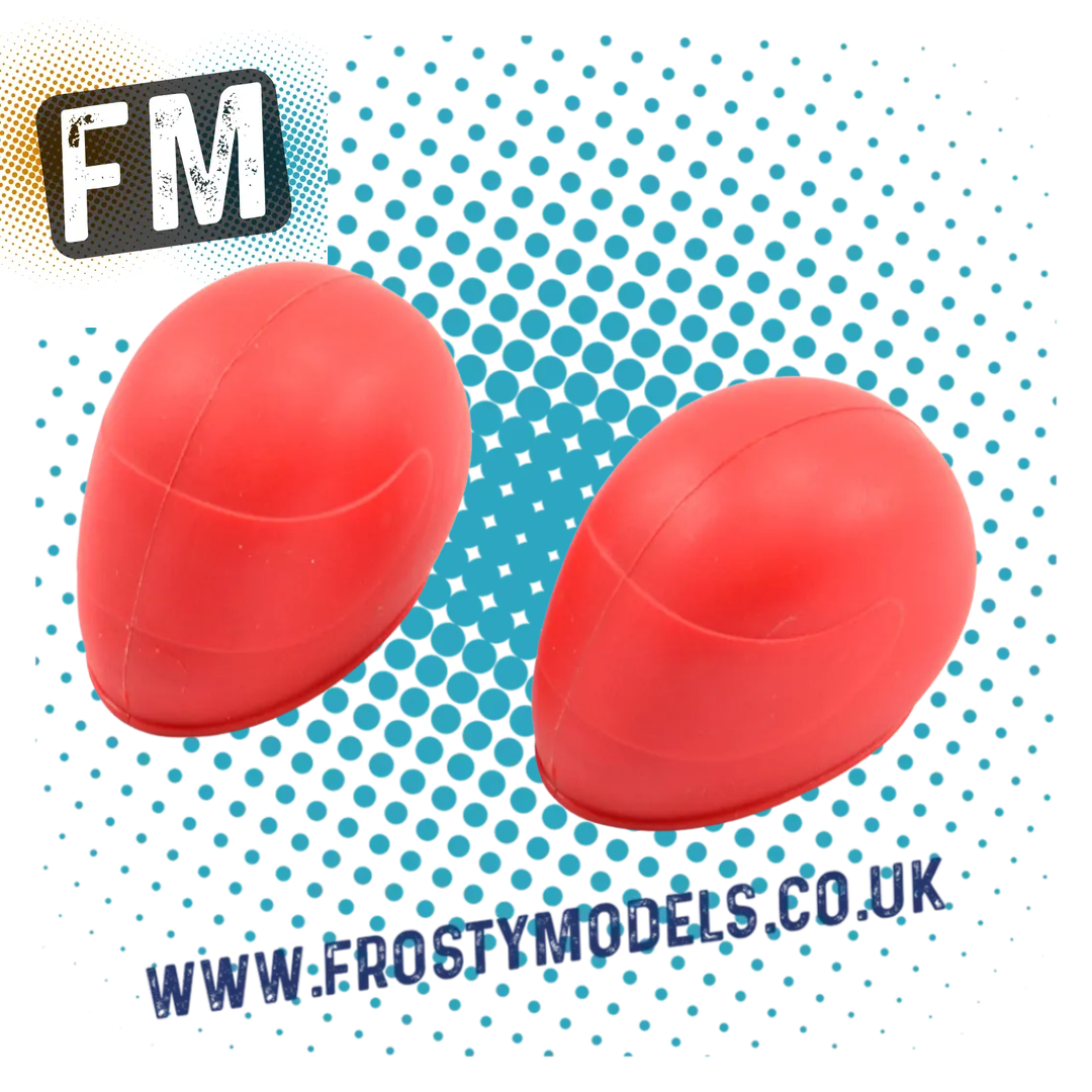 BODY DETAILING - 1/10 FTX OUTLAW DRIVERS HELMETS (2PC) RED UNPAINTED - FTX8336R