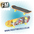 1/10 SCALE - FASTRAX STATIC SKATEBOARD 9.5 x 2.5 x 1.8cm - FAST2390 (FINGER BOARD STYLE)