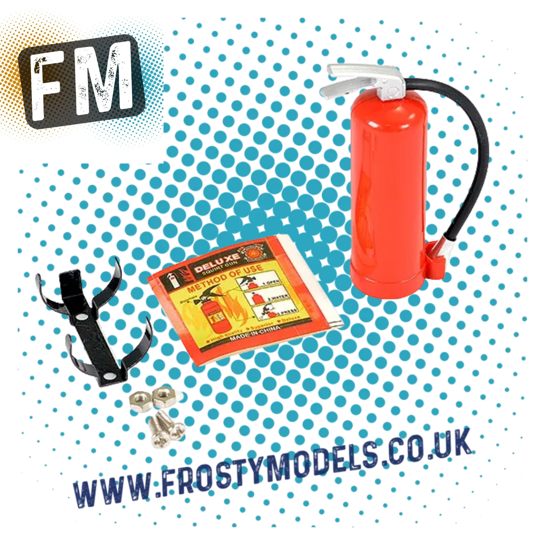 1/10 SCALE - FASTRAX FIRE EXTINGUISHER & ALLOY MOUNT - RED - FAST2325R