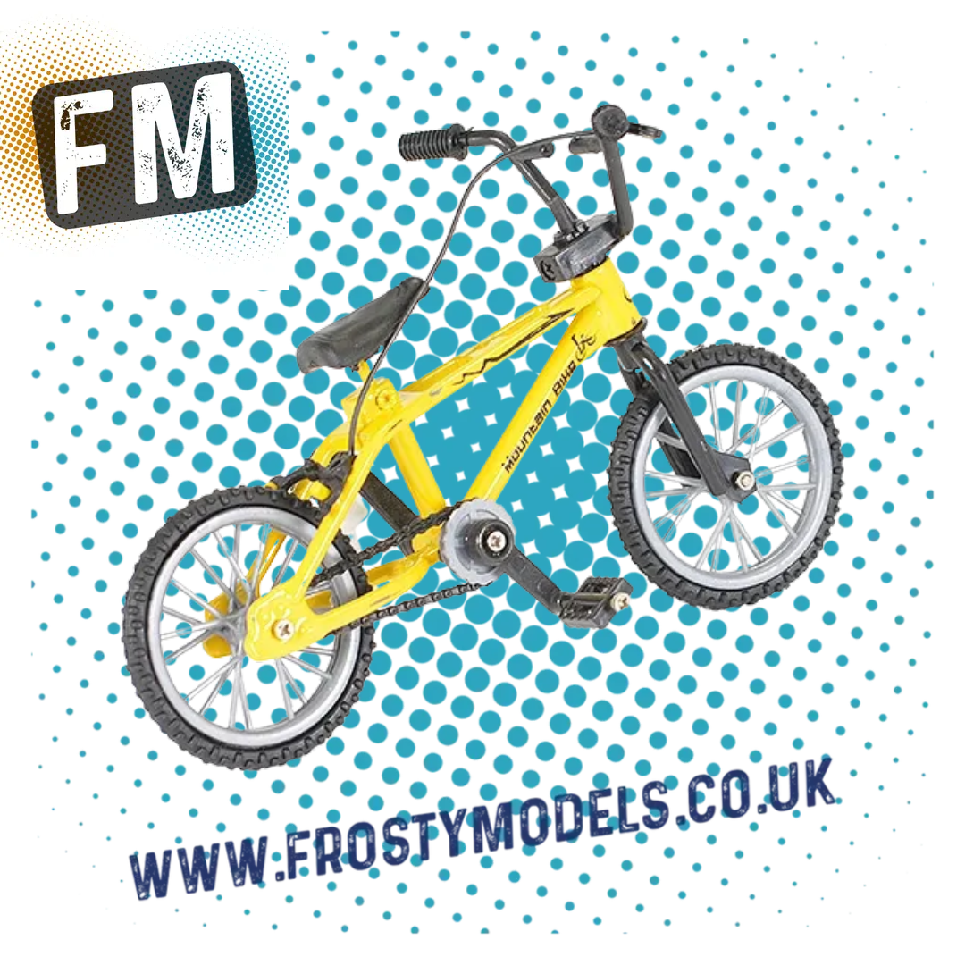 1/10 SCALE - FASTRAX STATIC BMX BIKE 11X8CM - YELLOW - FAST2389Y (FINGER BIKE)