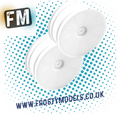 FTX VANTAGE PRO - FRONT WHITE DISHED WHEELS (2PCS) 1/10 BUGGY 2.2IN TYRE FITMENT FTX6390WD