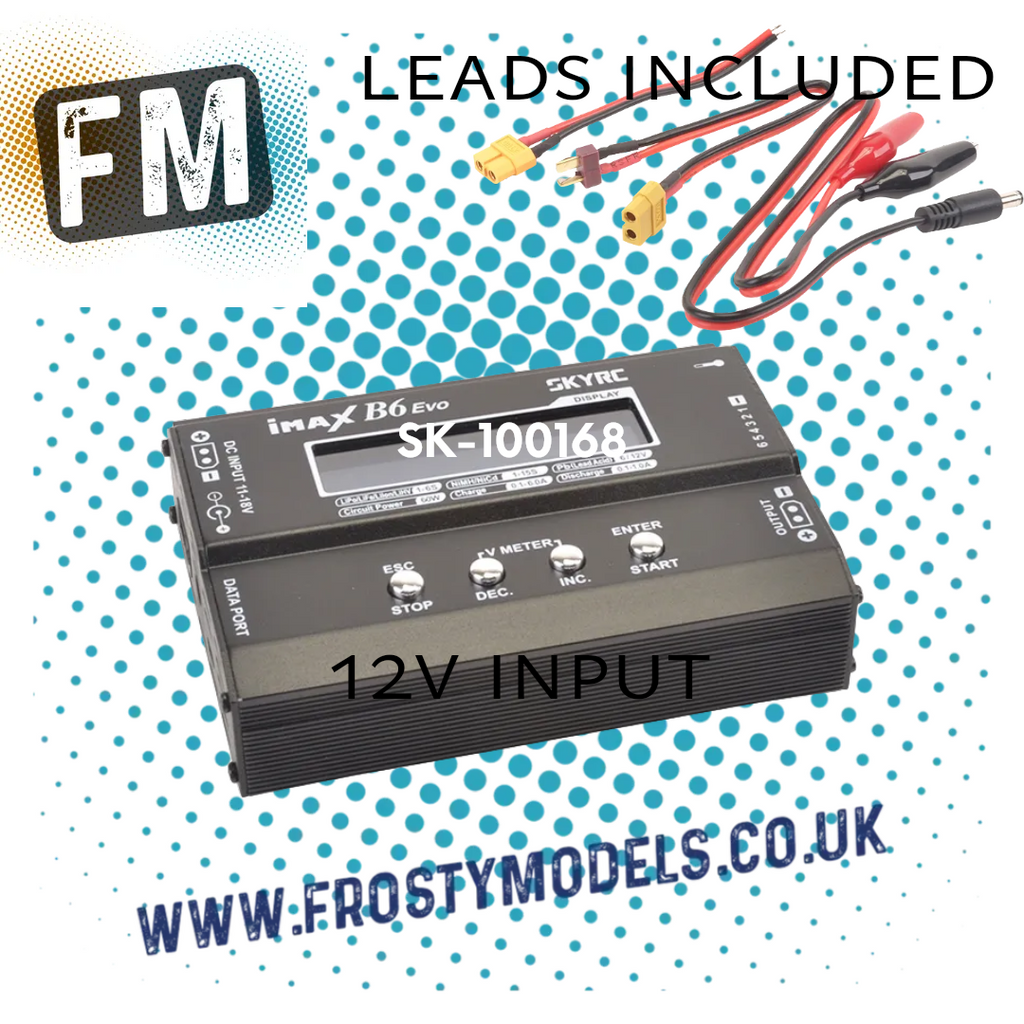 SKY RC - B6 EVO 12v Input Lipo/Nimh Car/Drone Battery Single Charger - SK-100168 (optional bluetooth module available)