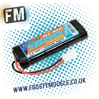 VOLTZ - RC CAR STICK BATTERY - 1800MAH 7.2V NIMH WITH TAMIYA CONNECTOR - VZ0010