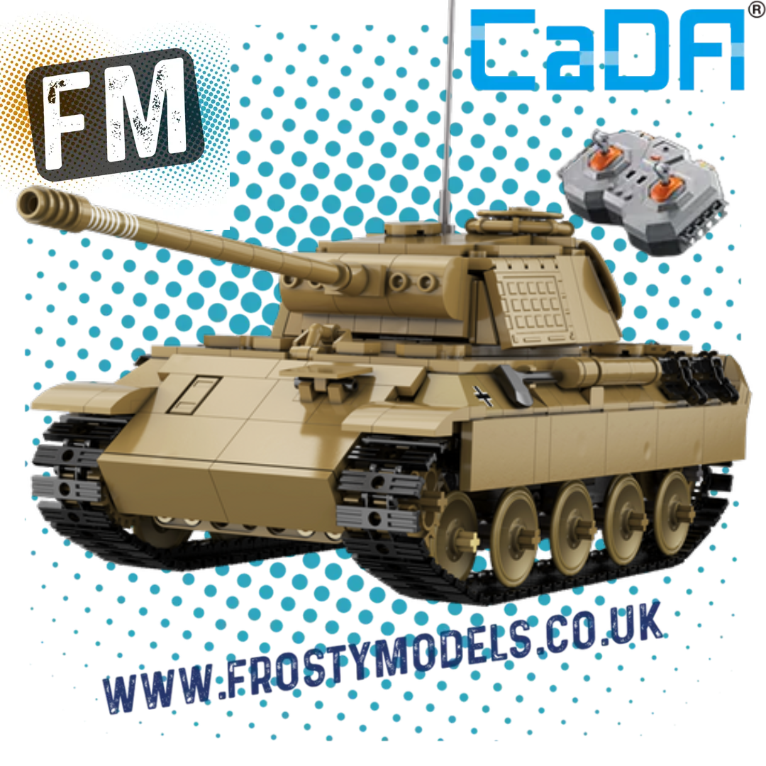 CADA BLOCK SET - (Supplier Order) RC Functioning 1:35 Panther Tank Model - 907pcs - C61073W