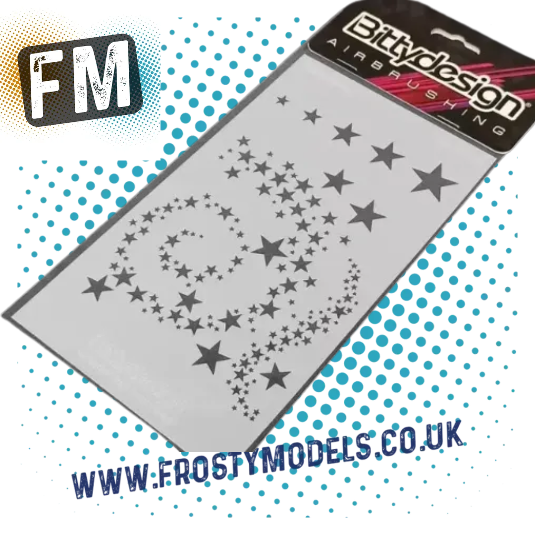 Bitty Design - Vinyl Paint/Spray Die-cut Stencil - Stars V2 (Reusable) BD-STC-021