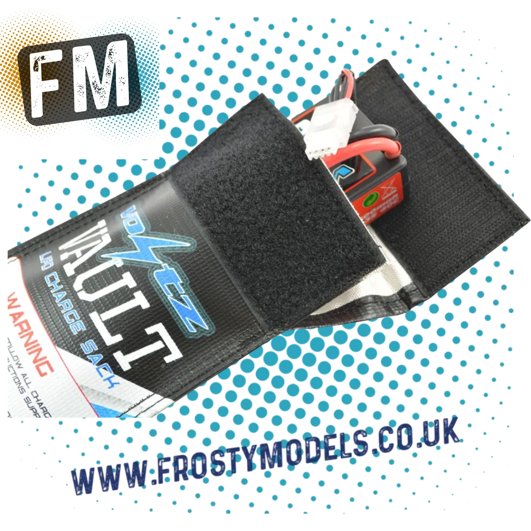 VOLTZ - CHARGE VAULT LIPO (up to 2S) SACK/BAG SMALL 10CM X 20CM - VZ1002