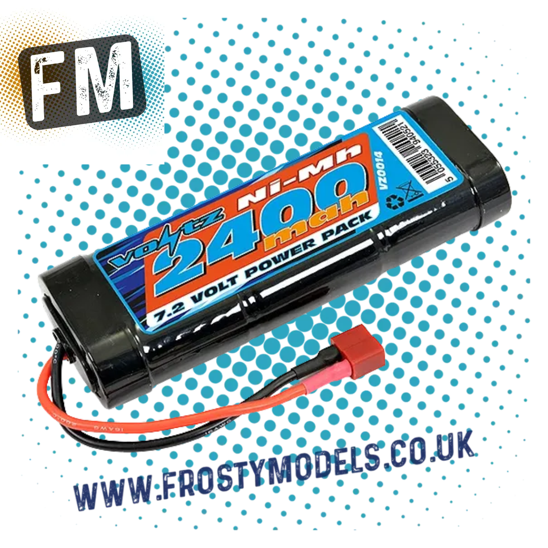 VOLTZ - RC CAR STICK BATTERY - 2400MAH 7.2V NIMH WITH DEANS CONNECTOR - VZ0014D