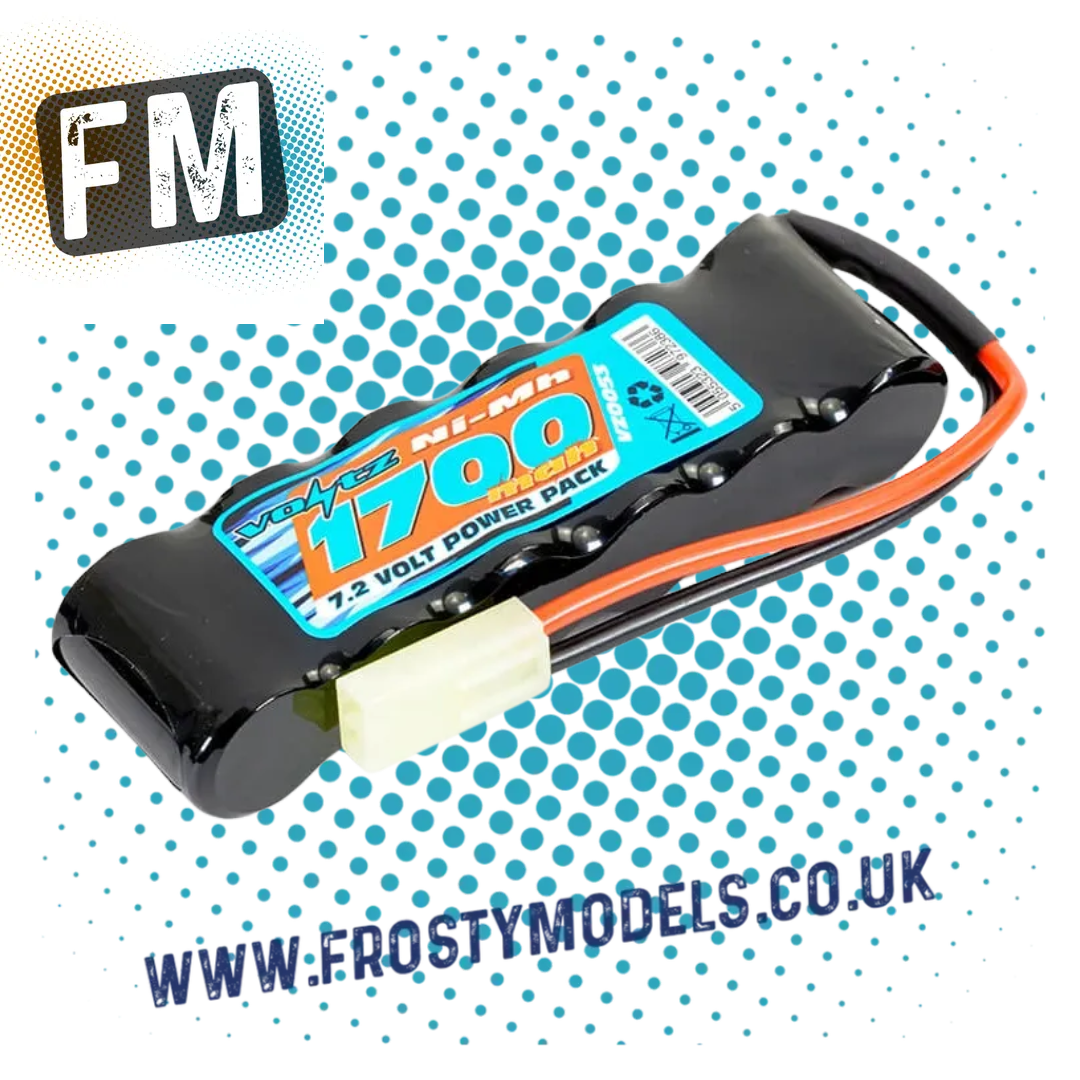 VOLTZ MICRO 2/3C 6 CELL 1700MAH 7.2V NIMH STRAIGHT PACK BATTERY W/MICRO TAMIYA CONNECTOR - VZ0053