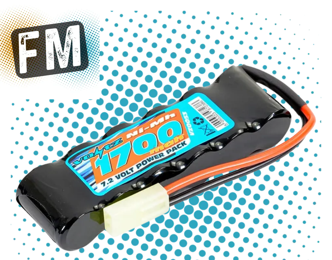 VOLTZ MICRO 2/3C 6 CELL 1700MAH 7.2V NIMH STRAIGHT PACK BATTERY W/MICRO TAMIYA CONNECTOR - VZ0053