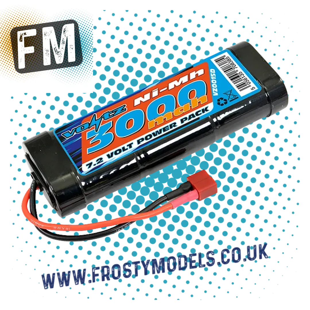 VOLTZ - RC CAR STICK BATTERY - 3000MAH 7.2V NIMH WITH DEANS CONNECTOR - VZ0015D