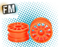 TAMIYA 54913 - TT01E RC 1/14 EURO TRUCK WHEELS (ORANGE) 2PCS (M-Chassis Mini)