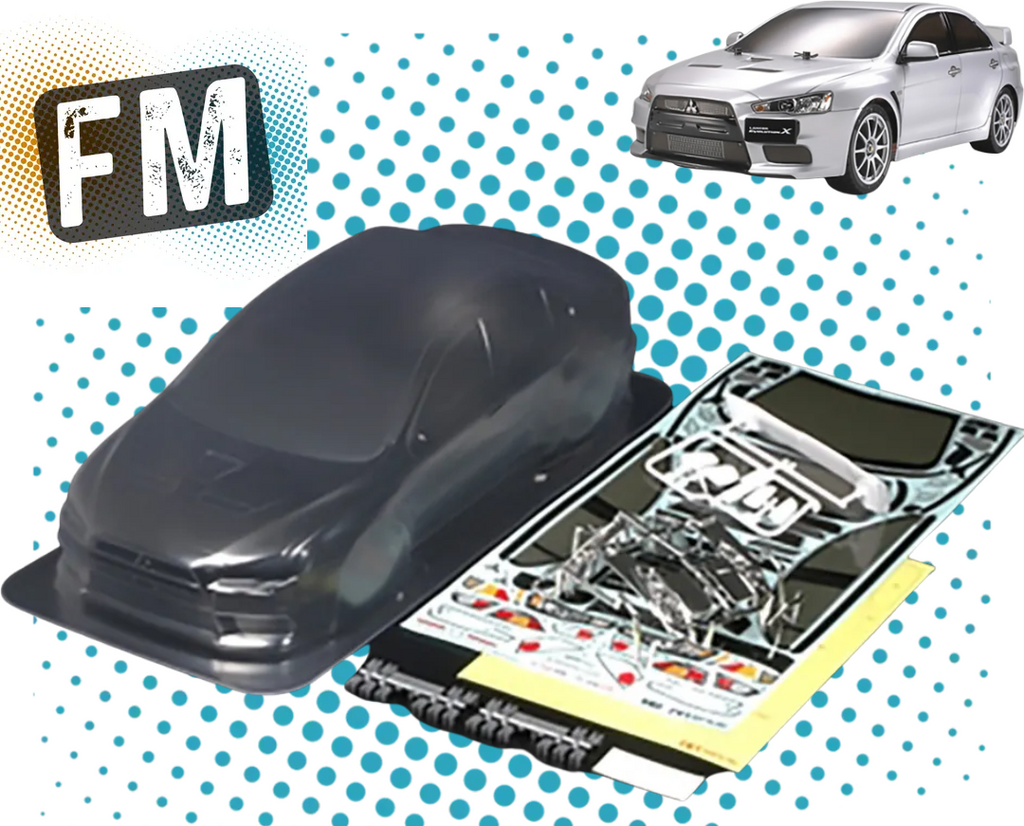 TAMIYA - 51376 1/10 MITSUBISHI LANCER EVO X BODY SHELL 190MM - NOT PAINTED