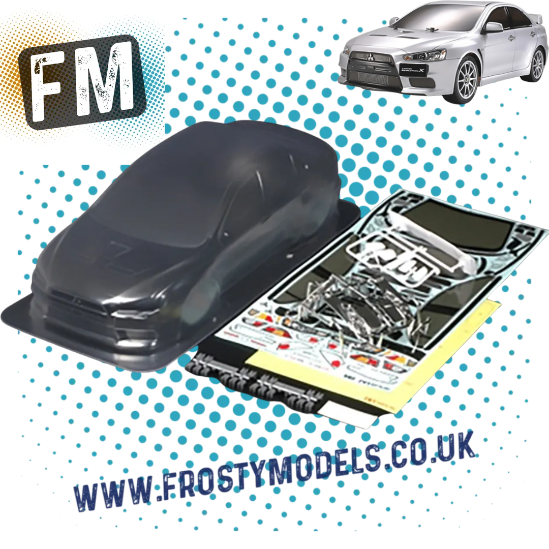 TAMIYA - 51376 1/10 MITSUBISHI LANCER EVO X BODY SHELL 190MM - NOT PAINTED