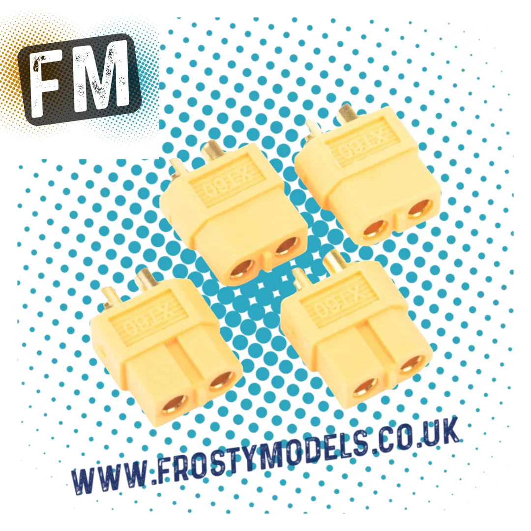 XT60 PLUG (Battery Output) (FEMALE) YELLOW - 4PCS - MK2980F