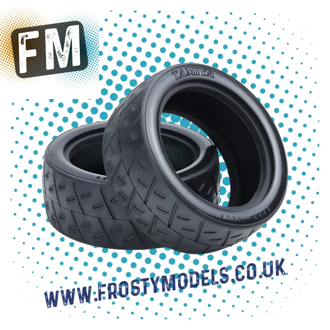 TAMIYA - 50810 1/10 RC CAR RACING SEMI-SLICK TIRES/TYRES 26MM WIDE (2PCS)