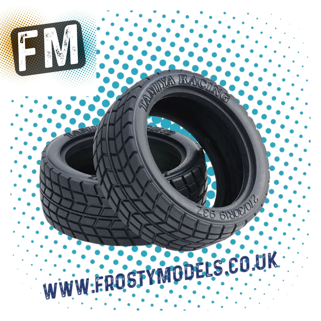 TAMIYA - 50419 1/10 RC CAR RACING RADIAL TIRES/TYRES 26MM WIDE (2PCS)
