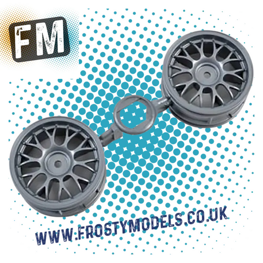 TAMIYA - 0445575 1/10 CAR VW GOLF VR6 WHEELS - SILVER (2PCS / 0-OFFSET)