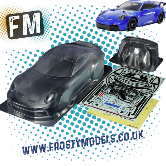 TAMIYA - 51705 1/10 PORSCHE 911 GT3 (992) BODY SHELL 190MM - NOT PAINTED (FLOATING REAR WING)