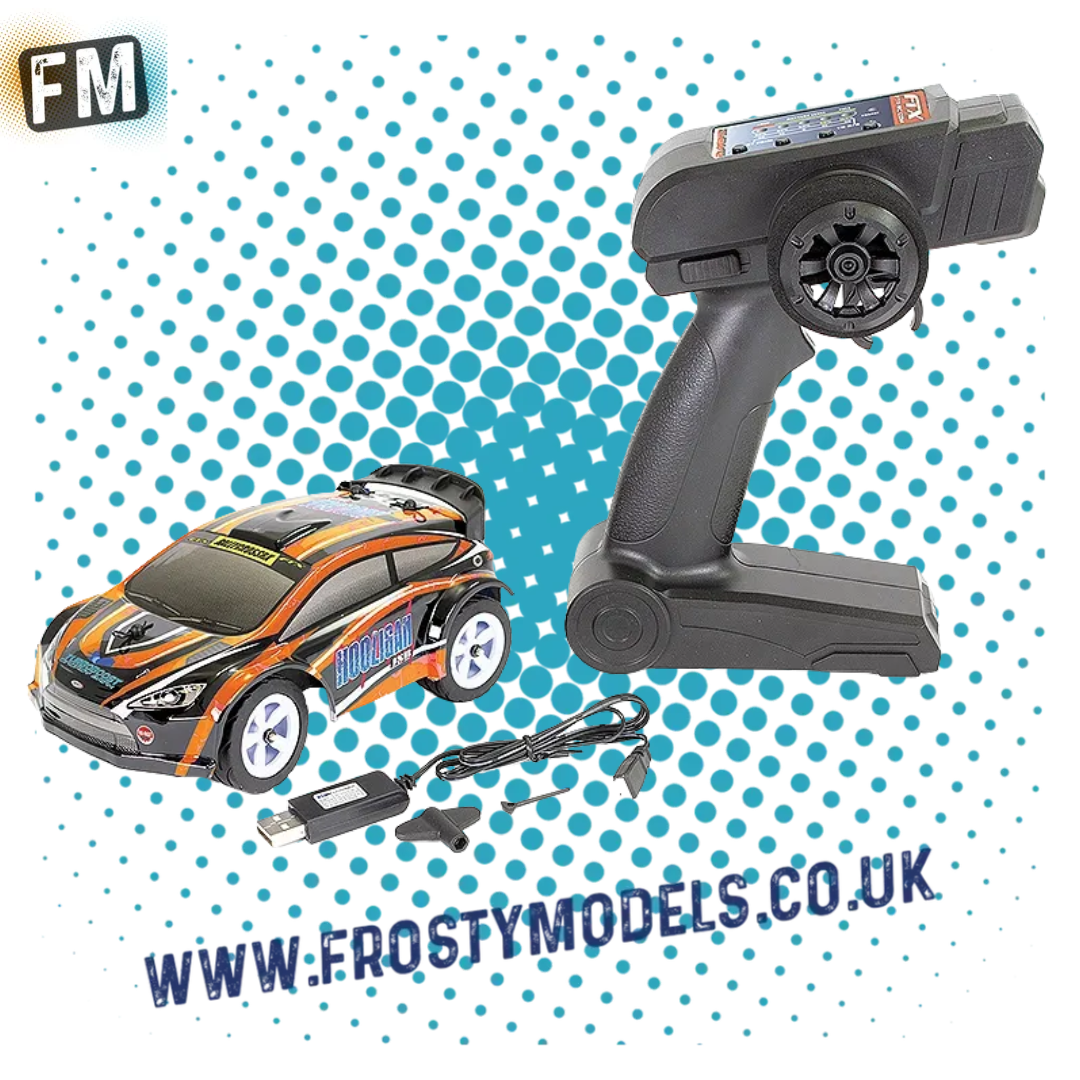 FTX - HOOLIGAN JNR 1/28TH RTR RALLY CAR - ORANGE - RADIO/BATTERY/CHARGER INCLUDED