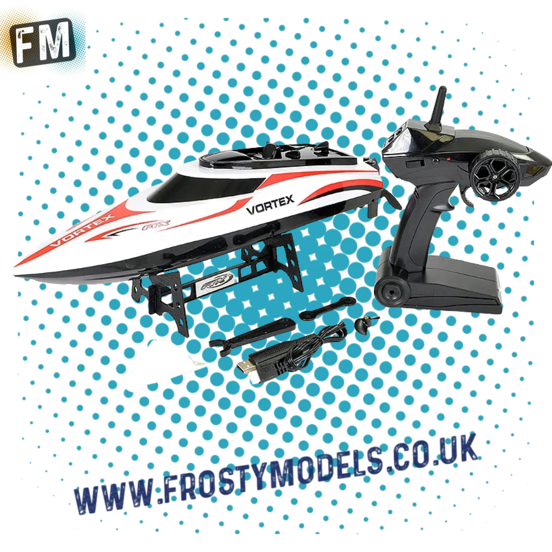 FTX - VORTEX HIGH SPEED R/C RACE BOAT 44CM - INC's BATTERY, CHARGER & RADIO