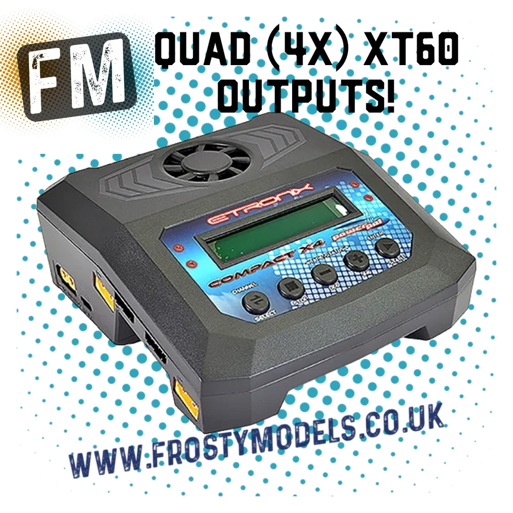 ETRONIX - POWERPAL Lipo/LiHV 2-4S NiMh 6-8S AC 10A 100W QUAD CHARGER/DISCHARGER - ET0203
