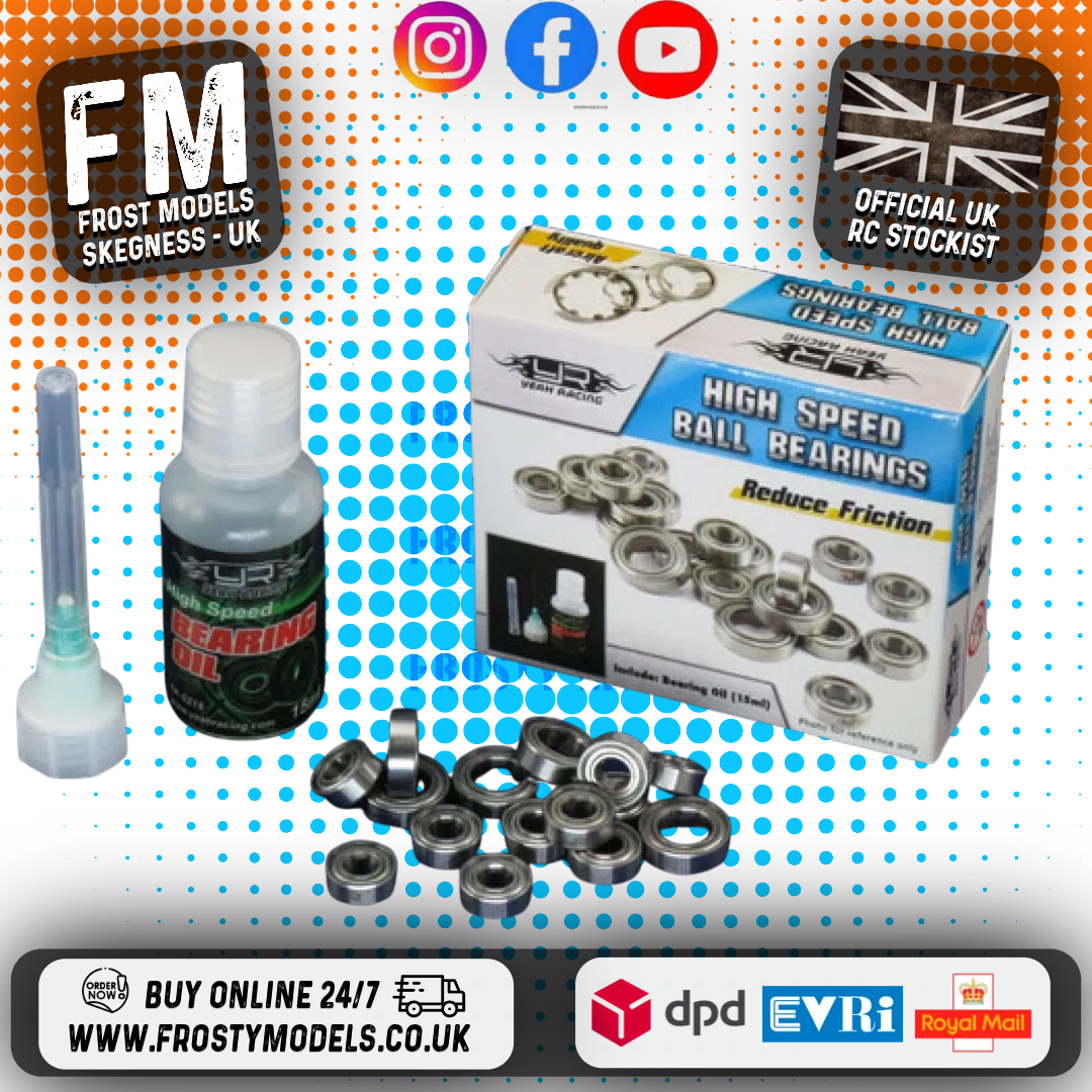 Yeah Racing - PTFE 16pcs Ball Bearings Set w/ Oil For Tamiya TT01 / TT-01E / DF02 - YB0082BX
