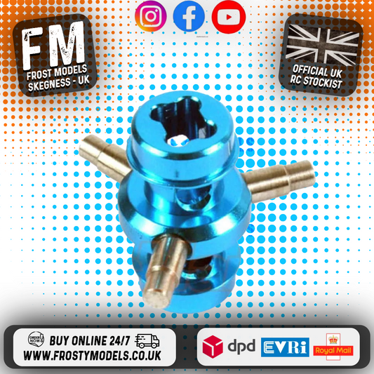Yeah Racing - Aluminium Solid Axle Blue for Tamiya TT01E M05 M06 - TT-069BU