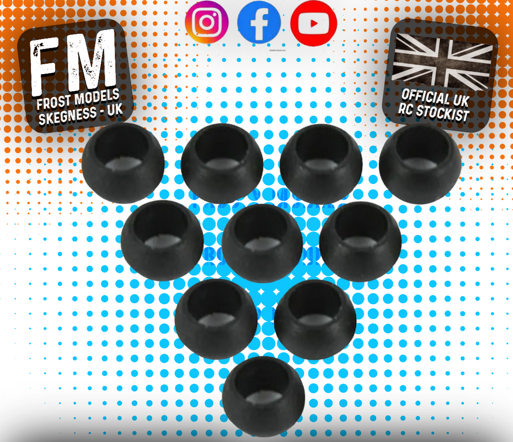 YEAH RACING - 9mm Ball for Tamiya TT01 Front Upper & Lower Arm (10 Pcs) - TT-BA001