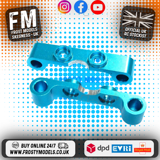 YEAH RACING - Aluminum Upper Suspension Mount Blue for Tamiya TT01E - TT-100BU