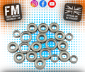 RC BEARINGS - Quality Precision Steel Bearings Full Set (20pcs) For Tamiya TT01E - (Shielded)