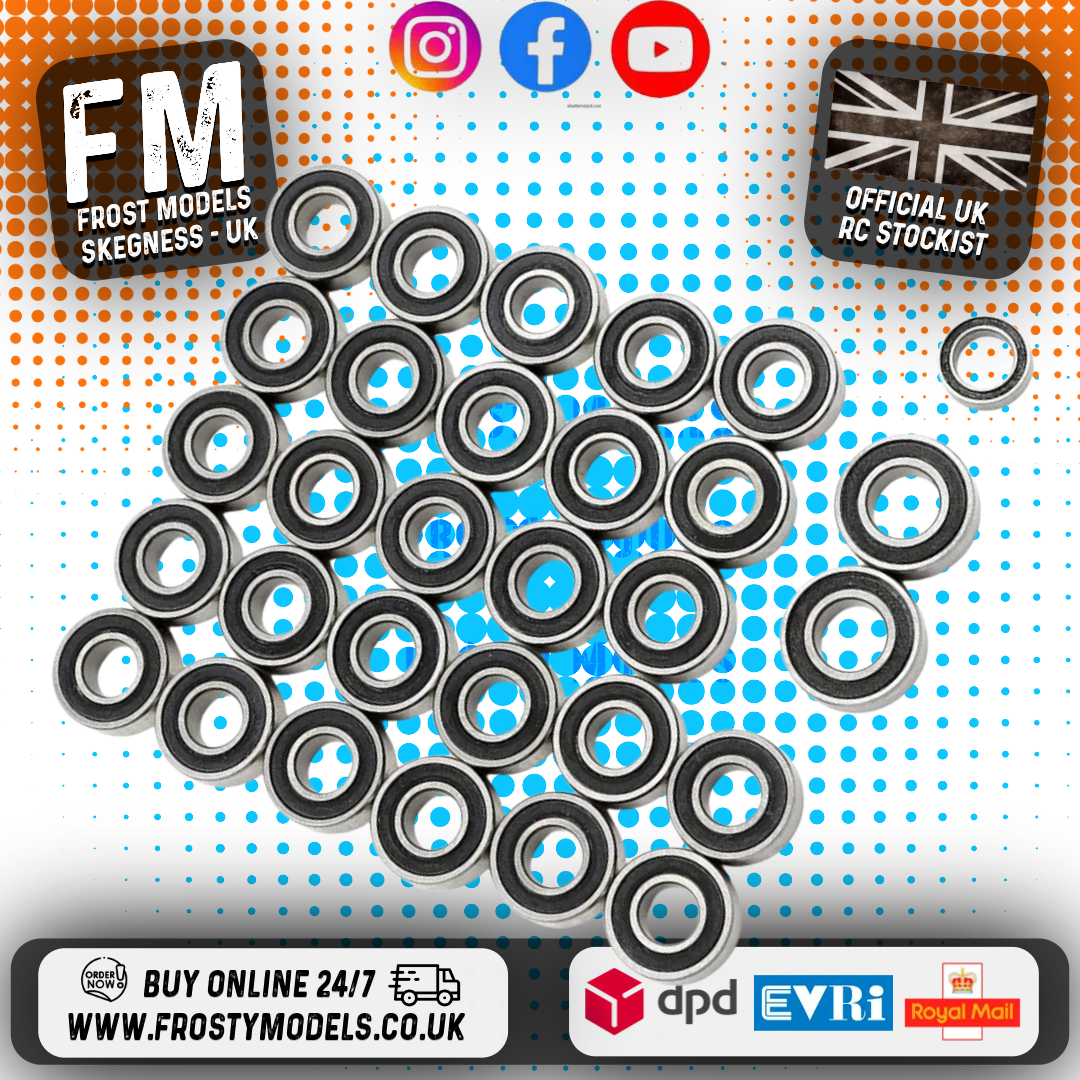 Yeah Racing - Steel Bearing Set (30pcs) For Tamiya 1/14 6X4 Tractor Truck - YBS-0039