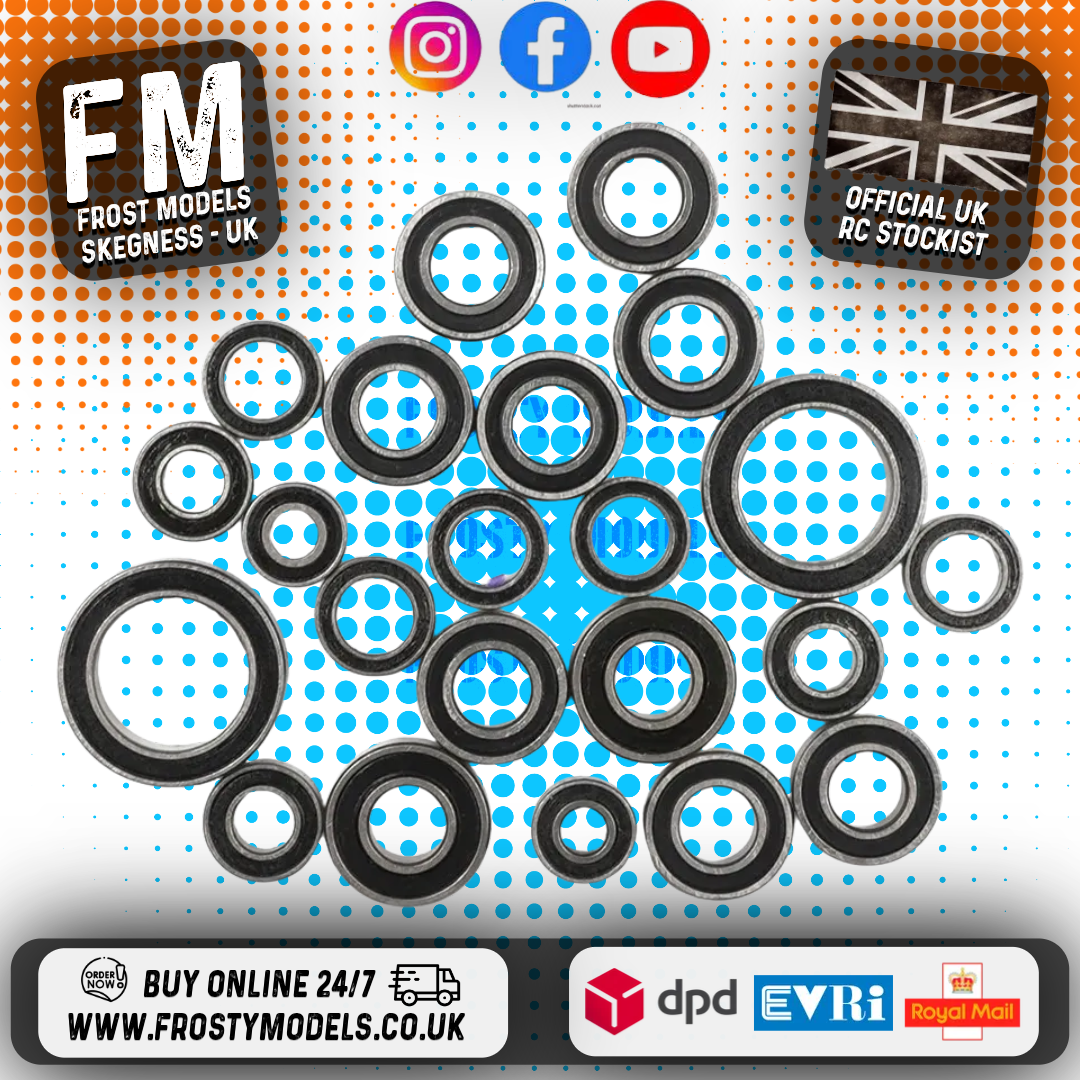 Yeah Racing - Steel Bearing Set (22pcs) For Tamiya M08 - YBS-0012