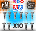 TAMIYA - (10PCS) RC 3X10MM COUNTERSUNK HEAD SCREWS (MA5) - 50578 (FOR TT01/TT02 & OTHERS)
