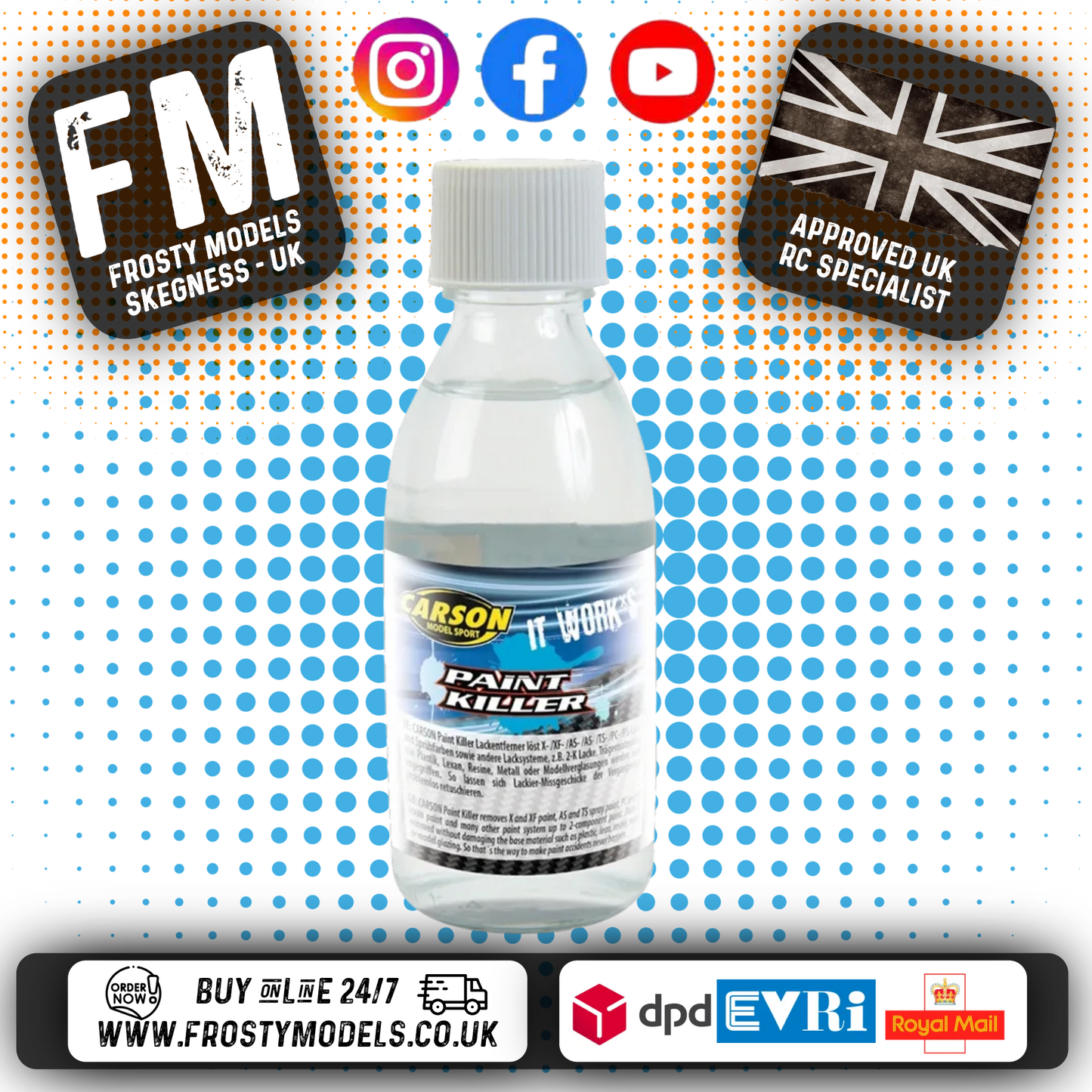 CARSON - PAINT REMOVER (100ML) BOTTLE for X/XF/TS/AS/PC/PS PAINTS - C908113