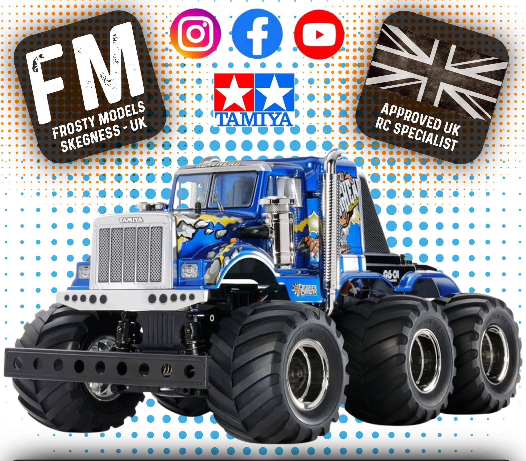 TAMIYA 58646 - (Pre-Order / Back Ordered) RC Truck 1/18 KONGHEAD 6X6 - (G6-01) ASSEMBLY KIT - (ASSEMBLY, PAINT & ELECTRICS REQUIRED)
