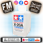 TAMIYA - Thinner / Cleaner for Acrylic Paint Blending 250ML (X20-A) - 81040