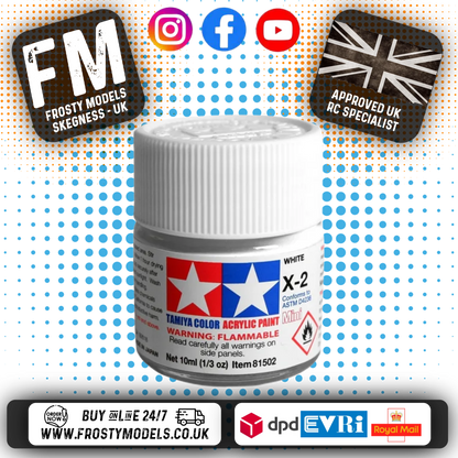 TAMIYA - X ACRYLIC GLOSS HAND/AIRBRUSH PAINT (10ML) X1 TO X34 ALL COLOURS LISTING