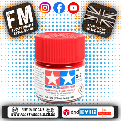 TAMIYA - X ACRYLIC GLOSS HAND/AIRBRUSH PAINT (10ML) X1 TO X34 ALL COLOURS LISTING