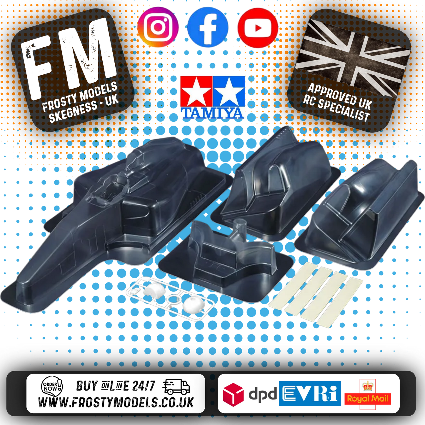TAMIYA - F104 2017 F1 FULL BODY SET POLYCARBONATE (1/10) - 51602 (NO STICKERS) 51602