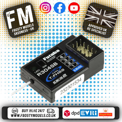 Futaba - R304SB 4-Channel (PWM) (FOR T4GRS) Surface Receiver S.BUS T-FHSS - FUT05102588-3