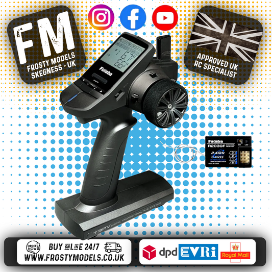 Futaba - T3PV 3-Channel 2.4ghz Surface Wheel Radio with R203GF Receiver - FUT05003108-3