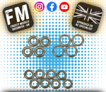 RC Bearings - Steel Bearing Set for Tamiya TT02 (16pcs)