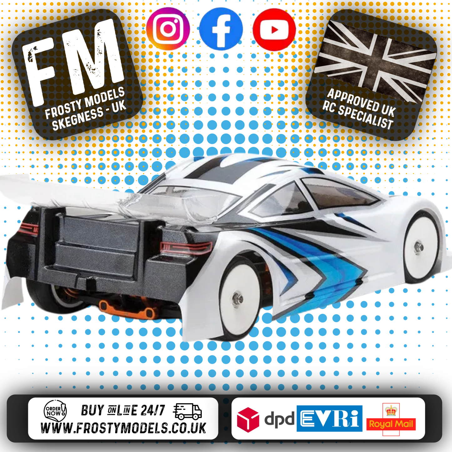 XTREME TWISTER - 1/10 RC CAR - ETS TC BODY SHELL - XTMTB0413-ETS (Racer Recommended)