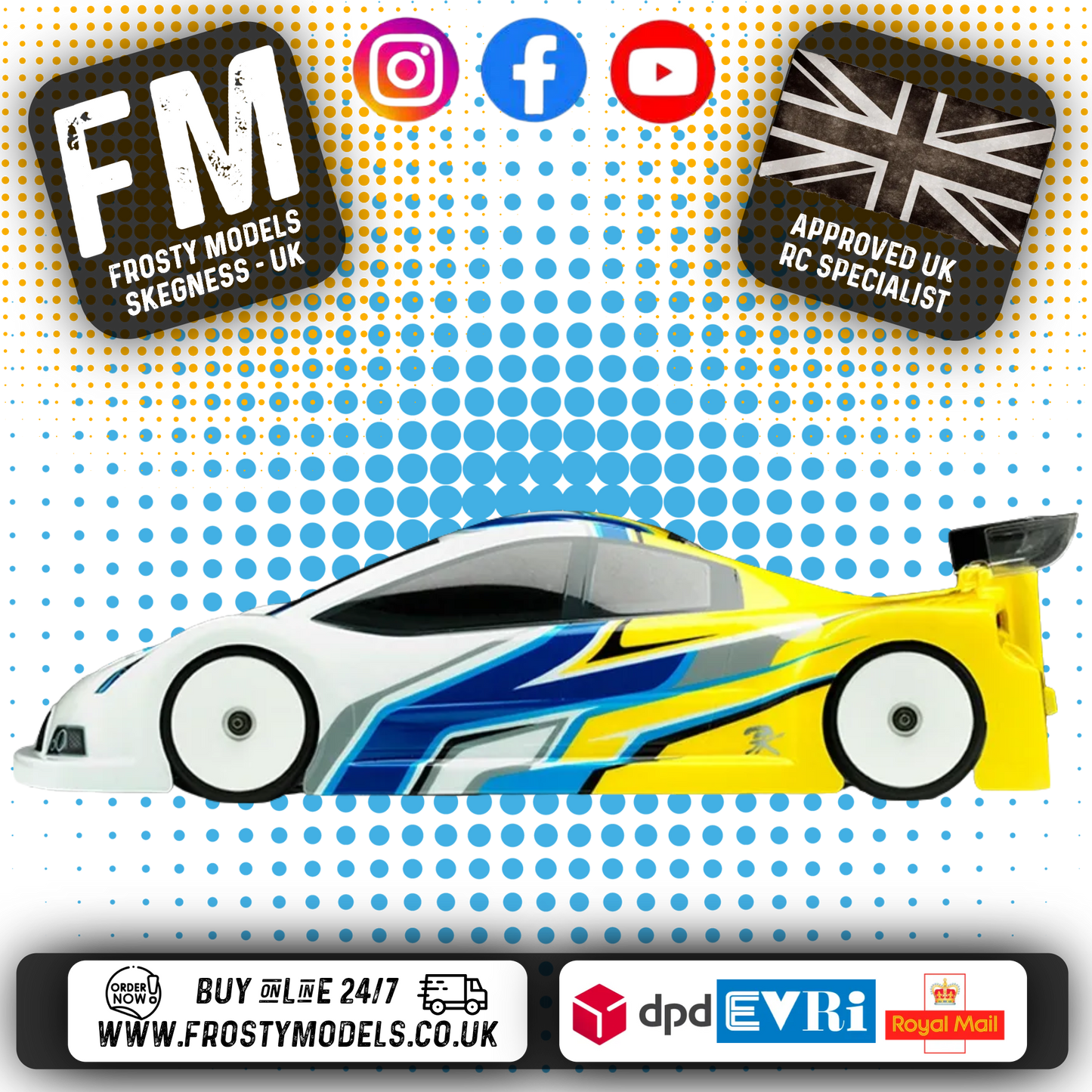 Xtreme RED HAWK - RC CAR BODY SHELL 1/10 190MM - TC ETC STD - XTMTB0424-ETS (Racer Recommended)