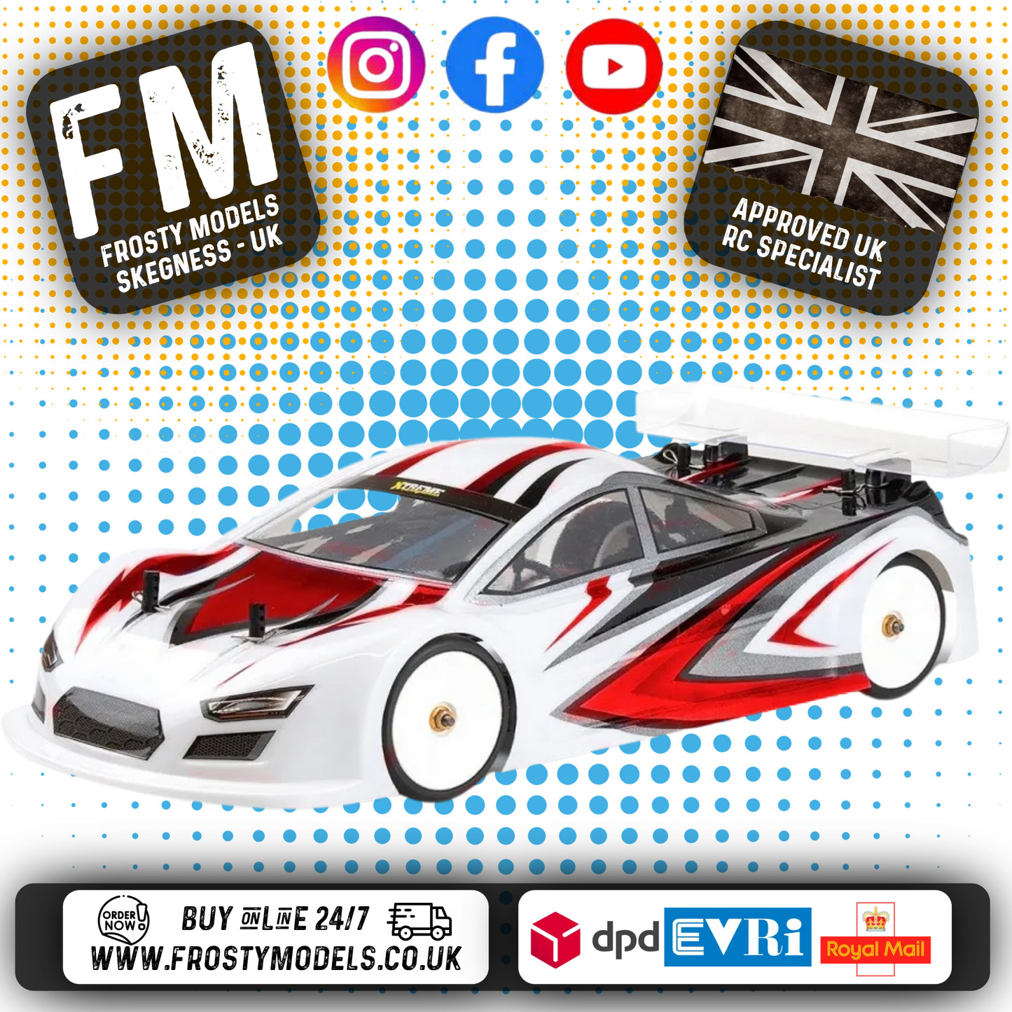 TWISTER SPECIALE - RC CAR BODY SHELL 1/10 190MM - TC ETS STD - XTMTB0415-ETS (Racer Recommended)
