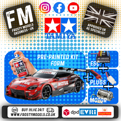 TAMIYA - 47503 Motul Autech Z Painted - 1/10 (TT02 kit) 4WD CAR INC's MOTOR & ESC
