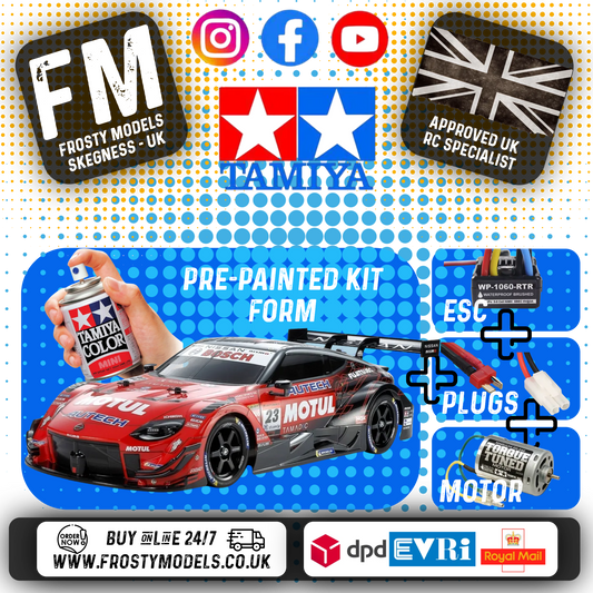 TAMIYA - 47503 Motul Autech Z Painted - 1/10 (TT02 kit) 4WD CAR INC's MOTOR & ESC