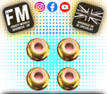 FASTRAX M3 1/12 WHEEL / SUSPENSION NUTS - GOLD FLANGED LOCKNUTS 4PCS - FTM3GF